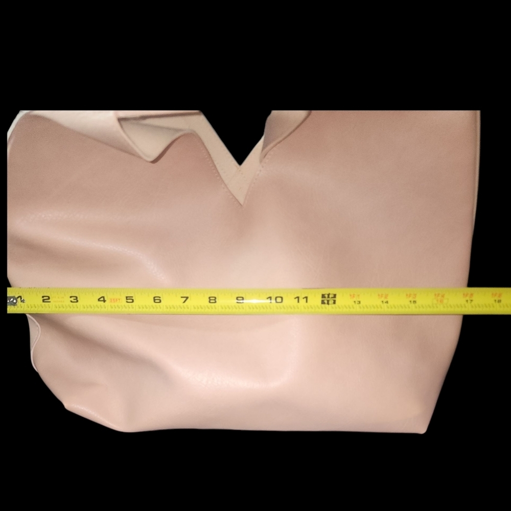 Ulta Beauty Women's Soft Faux Pink Leather Criss Cross Shoulder Bag NWT - Picture 4 of 5